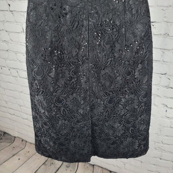 NWT White House Black Market Floral Sequin Lace Strapless Lined Short Dress 0 - Picture 8 of 11